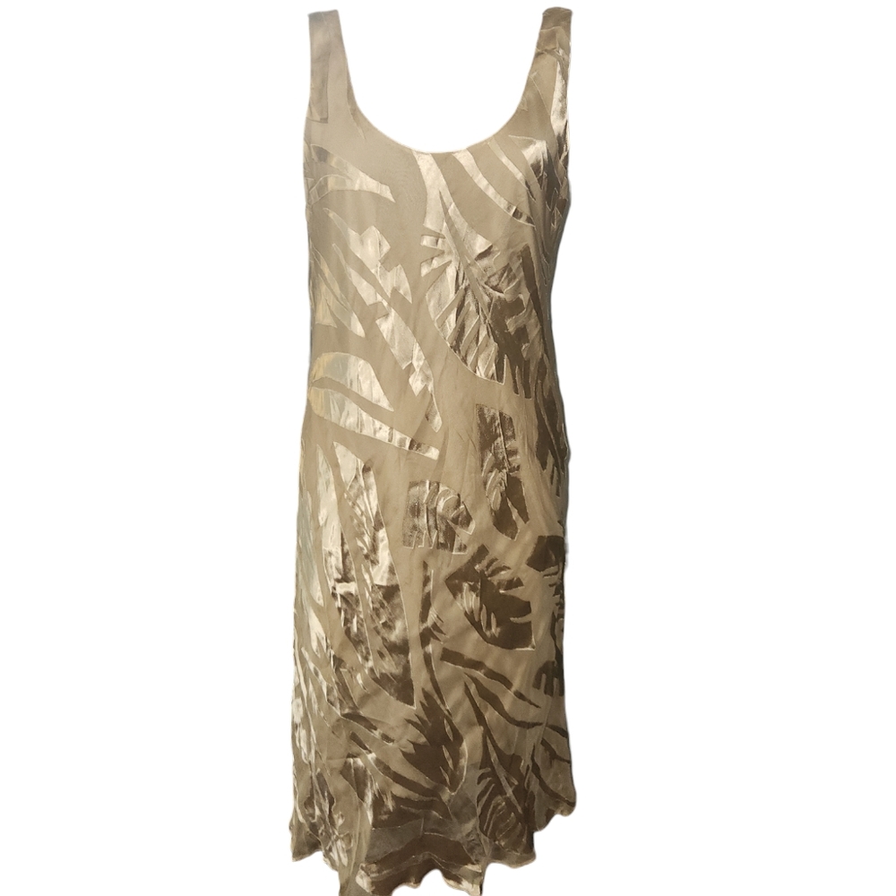 Dana Buchman Luxe Silk Blend Sleeveless Lined Dress sz 10 12